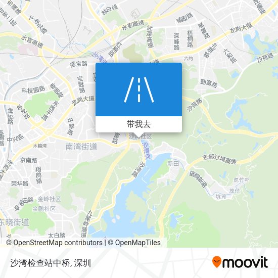 沙湾检查站中桥地图