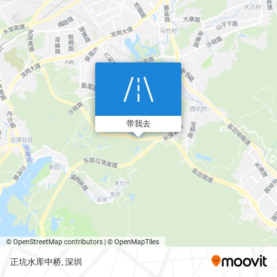 正坑水库中桥地图