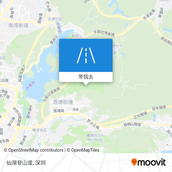 仙湖登山道地图