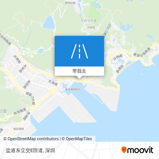 盐港东立交E匝道地图