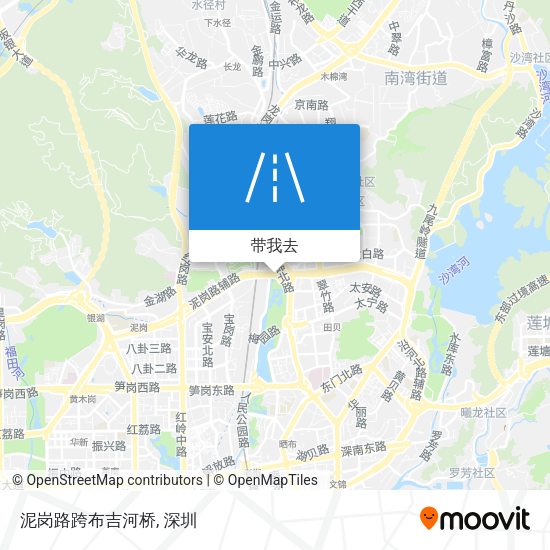 泥岗路跨布吉河桥地图