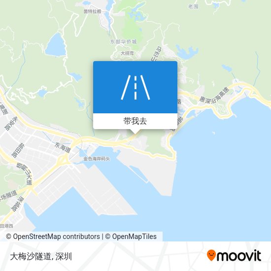 大梅沙隧道地图