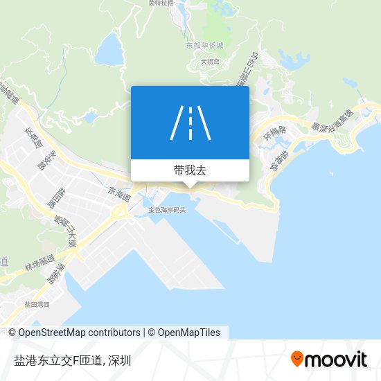 盐港东立交F匝道地图