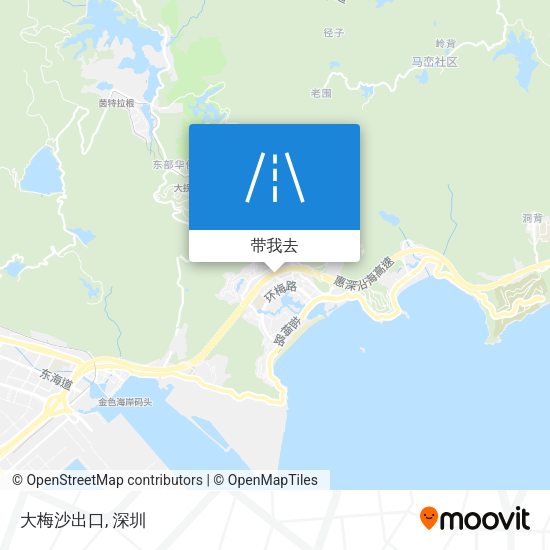 大梅沙出口地图