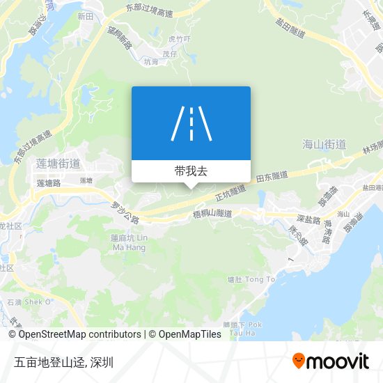 五亩地登山迳地图