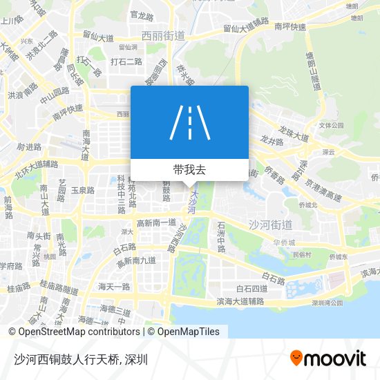 沙河西铜鼓人行天桥地图