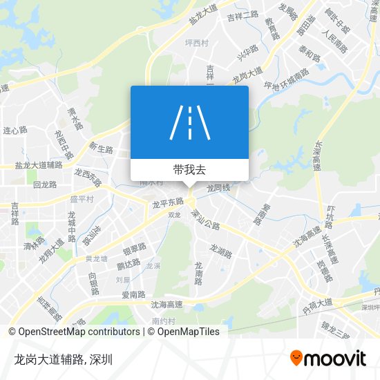 龙岗大道辅路地图