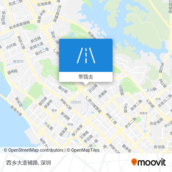 西乡大道辅路地图