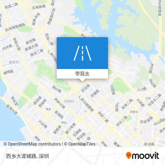 西乡大道辅路地图