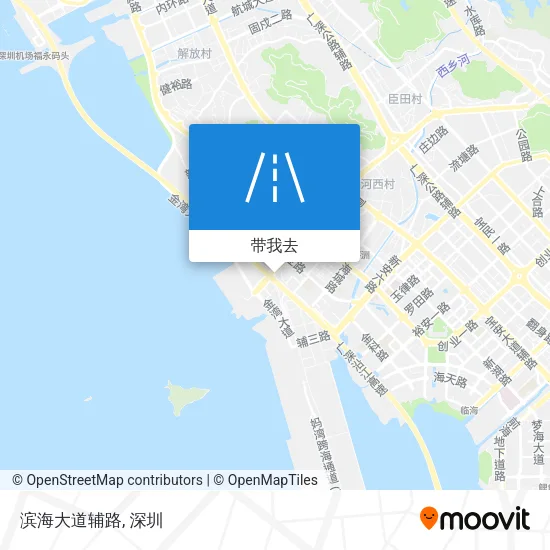 滨海大道辅路地图
