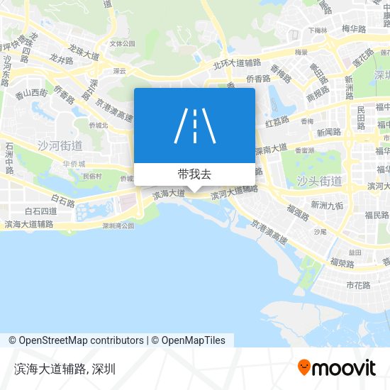 滨海大道辅路地图