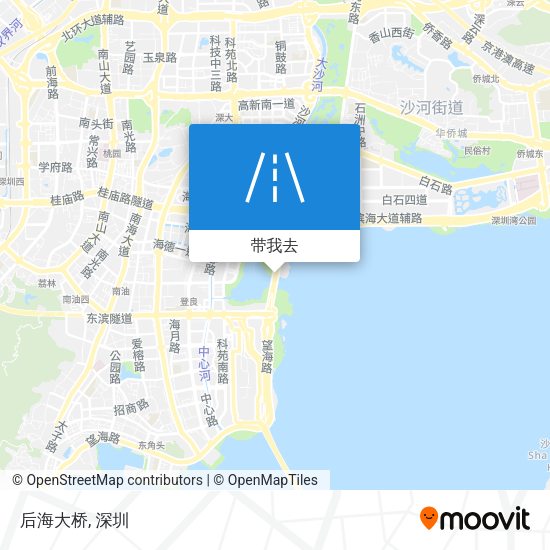 后海大桥地图