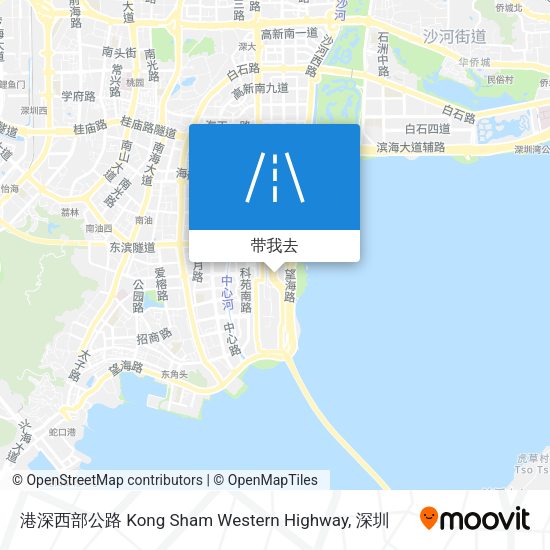 港深西部公路 Kong Sham Western Highway地图