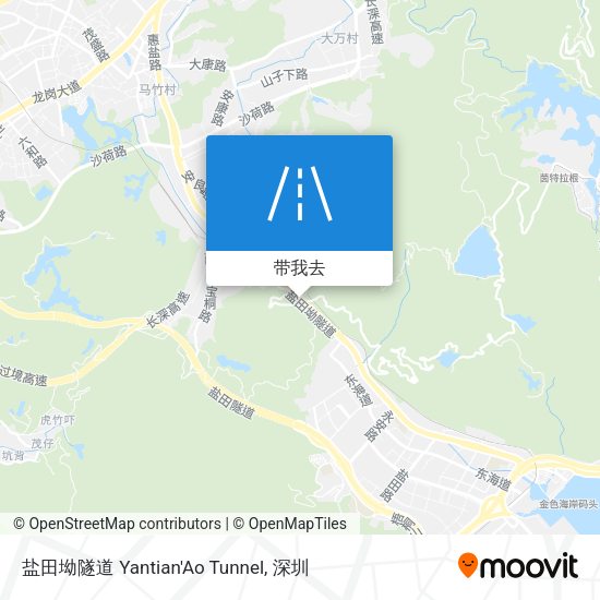 盐田坳隧道 Yantian'Ao Tunnel地图