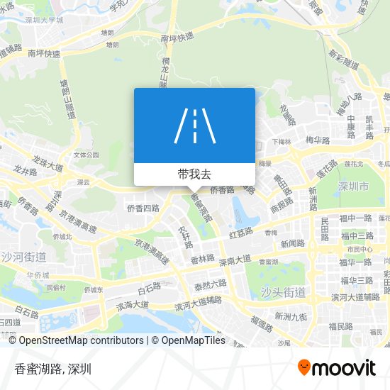 香蜜湖路地图