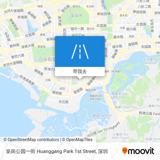 皇岗公园一街 Huanggang Park 1st Street地图