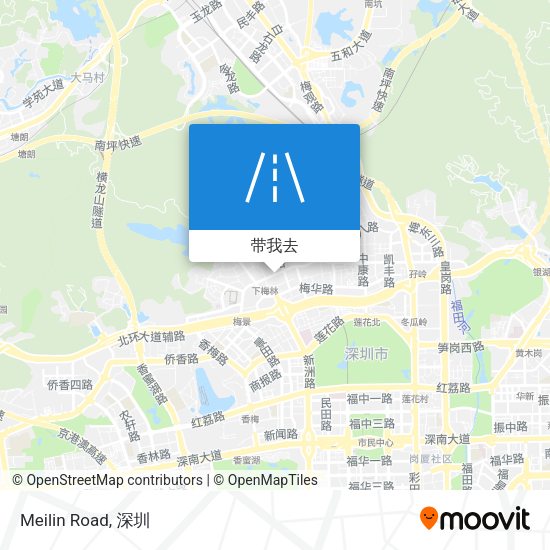 Meilin Road地图