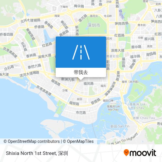 Shixia North 1st Street地图