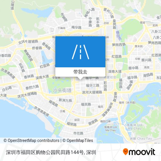 深圳市福田区购物公园民田路144号地图