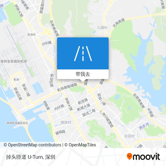 掉头匝道 U-Turn地图