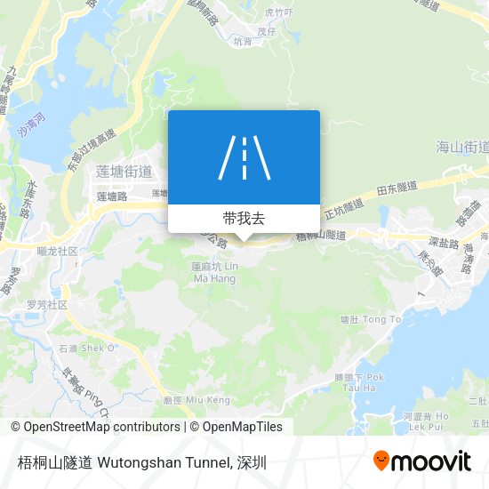 梧桐山隧道 Wutongshan Tunnel地图