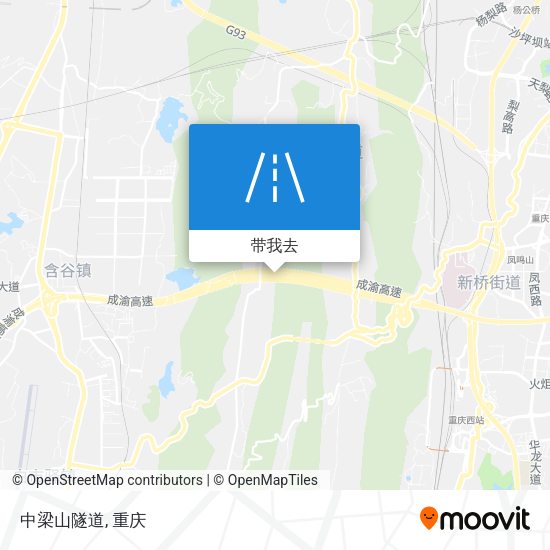 中梁山隧道地图