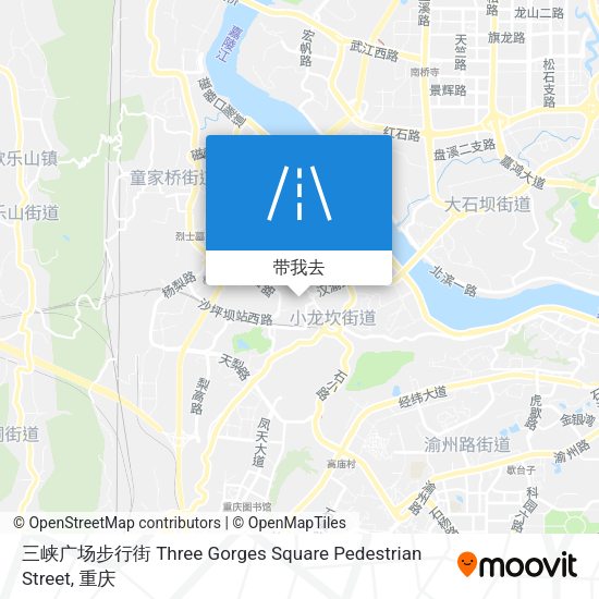 三峡广场步行街 Three Gorges Square Pedestrian Street地图