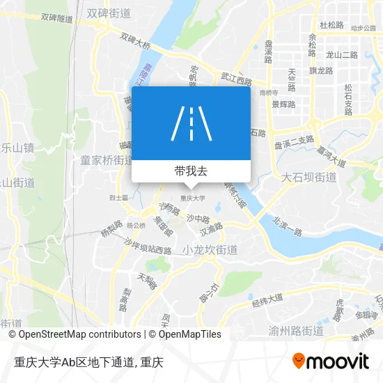 重庆大学Ab区地下通道地图