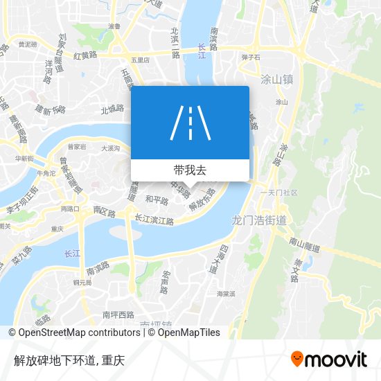 解放碑地下环道地图