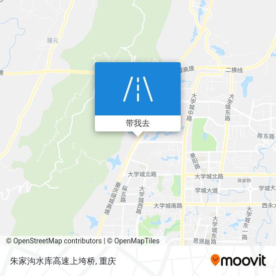 朱家沟水库高速上垮桥地图