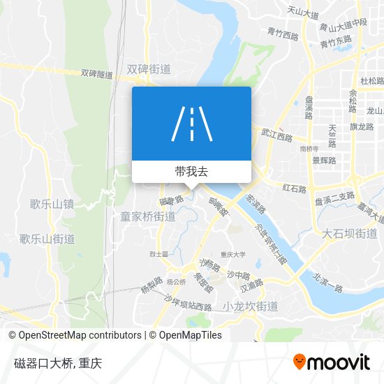 磁器口大桥地图