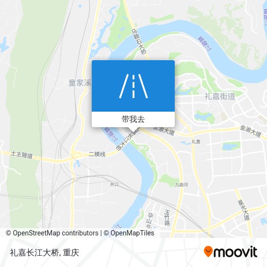 礼嘉长江大桥地图