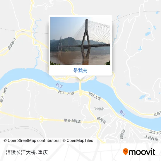 涪陵长江大桥地图