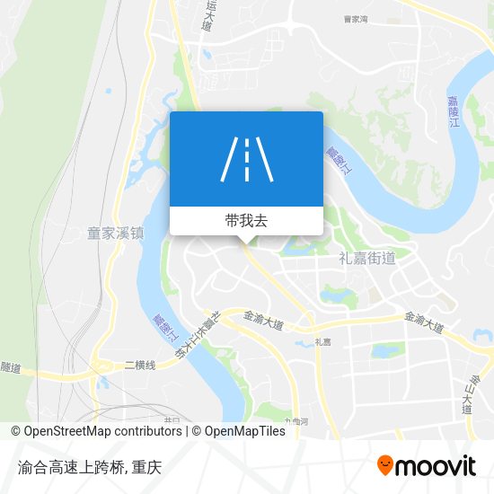 渝合高速上跨桥地图