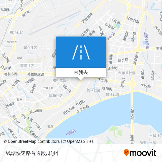 钱塘快速路首通段地图