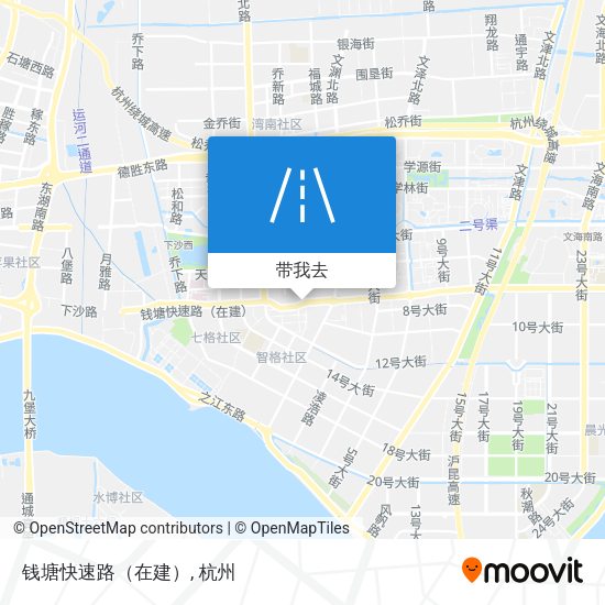 钱塘快速路（在建）地图