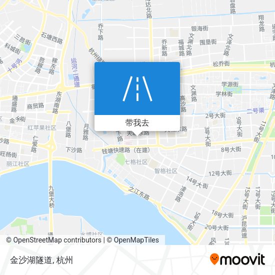 金沙湖隧道地图
