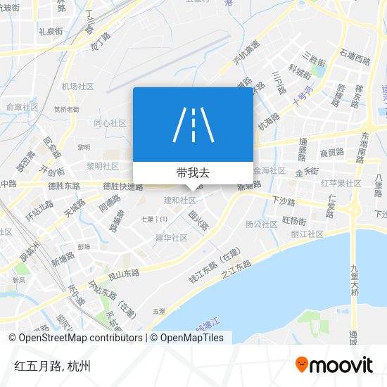 红五月路地图