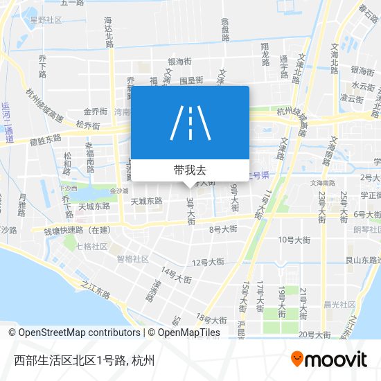 西部生活区北区1号路地图