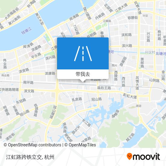 江虹路跨铁立交地图
