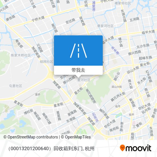 （00013201200640）回收箱到东门地图