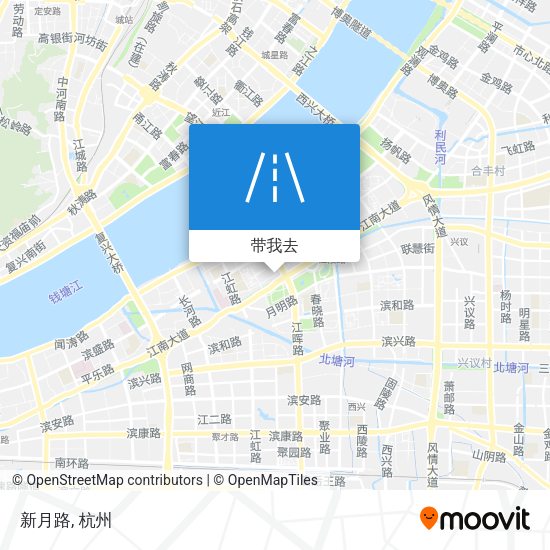 新月路地图