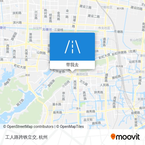 工人路跨铁立交地图