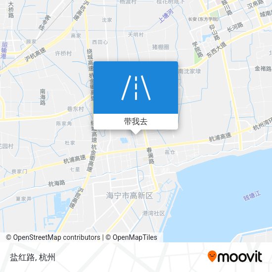 盐红路地图