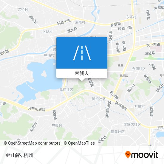 延山路地图