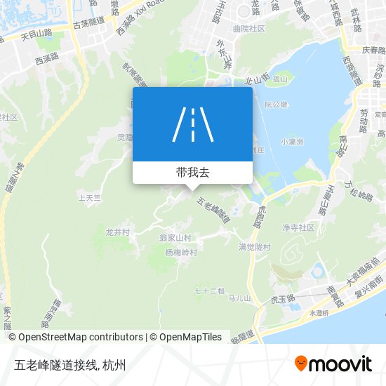 五老峰隧道接线地图