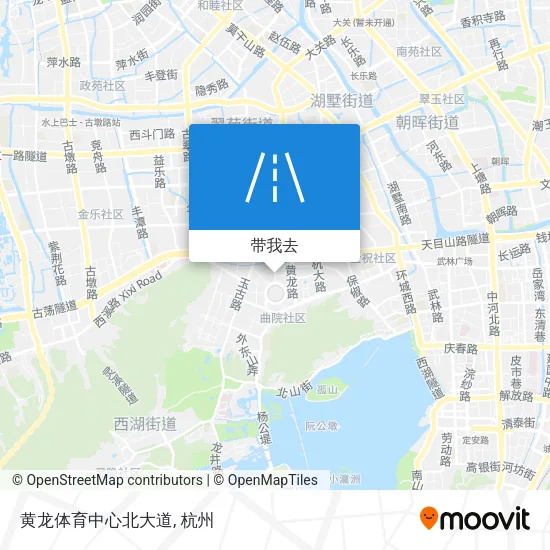 黄龙体育中心北大道地图