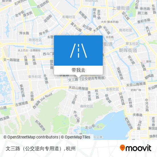 文三路（公交逆向专用道）地图