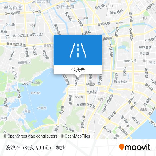 浣沙路（公交专用道）地图