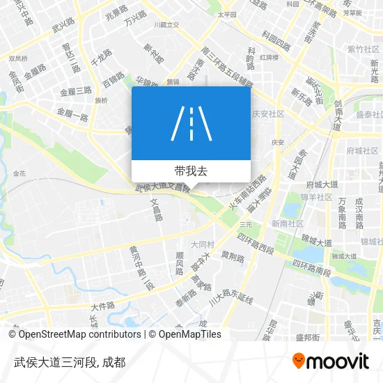 武侯大道三河段地图